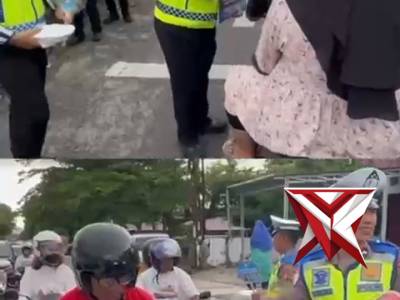 Satuan Lalu Lintas Polresta Bengkulu melaksanakan kegiatan edukasi tertib berlalu lintas sekaligus b