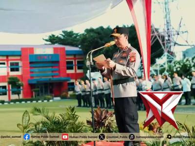 Kapolda Sumsel  Pimpin Upacara Hari Kesadaran Nasional di Polda Sumsel