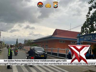 Strong Point Pagi Personel Sat Lantas Polres Haltim