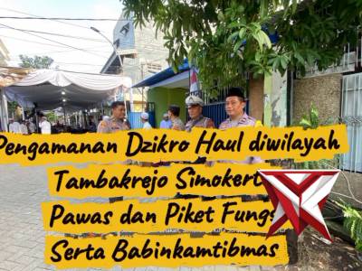 Polsek Simokerto lakukan Pengamanan Dzikro Haul Wilayah Tambakrejo Simokerto