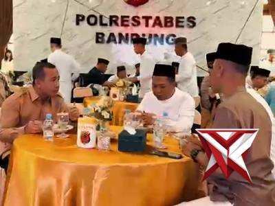 Kegiatan Solat Idul Fitri 1447H di Mapolrestabes Bandung