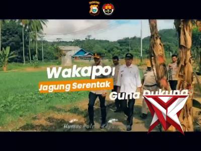 WAKAPOLRES PIMPIN PENANAMAN JAGUNG SERENTAK GUNA DUKUNG SWASEMBADA PANGAN