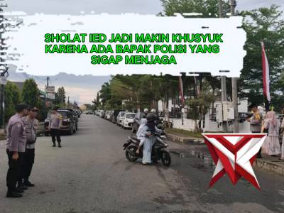 Polsek Kota Manna melaksanakan Pengamanan Sholat IED