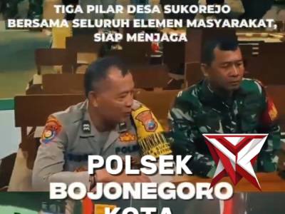 Tiga Pilar Desa Sukorejo Bersama Masyarakat Siap Jaga Kamtibmas