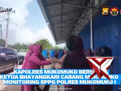 KAPOLRES MUKOMUKO BERSAMA KETUA BHAYANGKARI CABANG MUKOMUKO MONITORING SPPG POLRES MUKOMUKO I