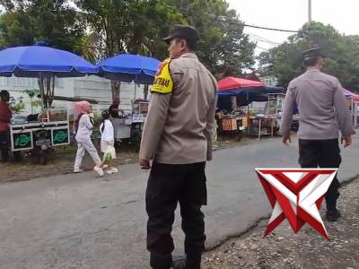 Pengamanan Pasar Takjil Polsek Turen Polres Malang