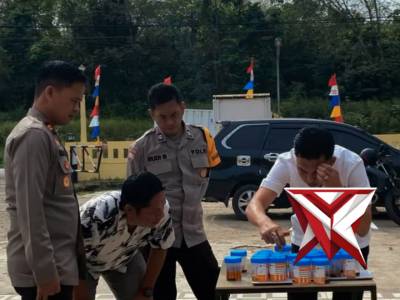 Tes Urine Seluruh Personil Polsek Tungkal Jaya