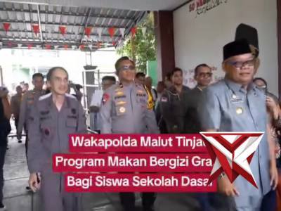 Wakapolda Malut Tinjau Program Makan Bergizi Gratis Bagi Siswa Sekolah Dasar