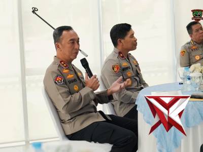 Kapolda Sumatera Selatan, Irjen Pol Dr. Sandi Nugroho, memimpin kegiatan Coffee Morning