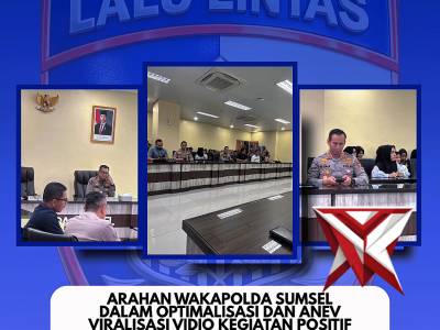 Wadirlantas polda sumsel mengikuti pemaparan kegiatan positif yg di pimpin oleh Wakapolda sumsel