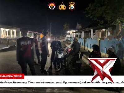 Satasmapta polres haltim melaksanakan patroli malam