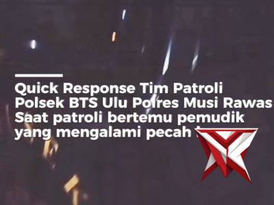 *Tim Patroli Polsek BTS Ulu Bantu Pemudik Pecah Ban* Tim patroli Polsek BTS Ulu Polres Musi Rawas m - PoliceTube