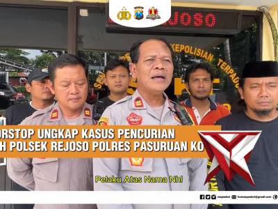 Doorstop Ungkap Kasus Pencurian Oleh Polsek Rejoso Polres Pasuruan Kota