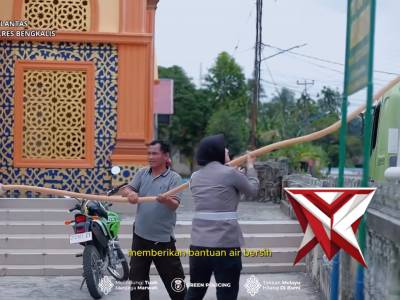 bantuan air bersih dijln. Harapan Baru Sebanga (Mesjid Mujahidin) Kec. Mandau Kab. Bengkalis