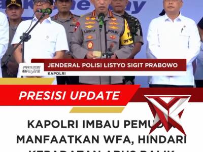Untuk mengurai kepadatan saat puncak arus balik Lebaran 2026, Kapolri mengimbau masyarakat