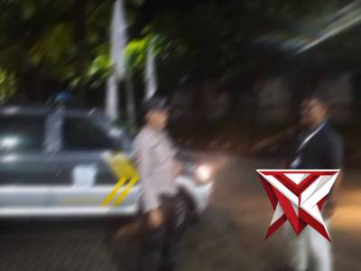 Patroli dmalam dialogis dengan security Hotel grand kanjuruhan