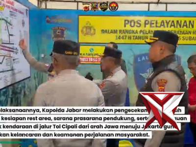 Kapolda jabar melaksanakan pengecekan rest area 101 tol cipali di wilkum polres subang