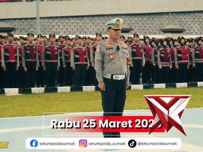 apel pagi gabungan polda sumsel dipimpin kapolda sumsel