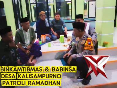 Bhabinkamtibmas dan Babinsa Tunjukkan Sinergi Saat Patroli Bersama di Masjid Baitul Muttahidin