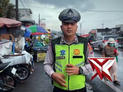 Aiptu Reza Live Report pada titik kemacetan di Wilayah Polsek Lawang