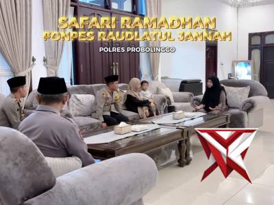 KAPOLRES PROBOLINGGO MELAKSANAKAN SAFARI RAMADHAN DI PONPES RAUDLATUL JANNAH