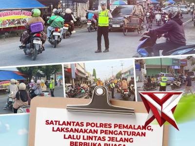 Laksanakan Pengaturan Lalu Lintas Jelang Berbuka Puasa