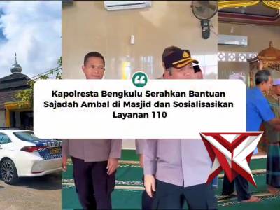 *Peduli Sarana Ibadah, Kapolresta Bengkulu Beri Bantuan Sajadah dan Sosialisasikan Layanan Kepolisia