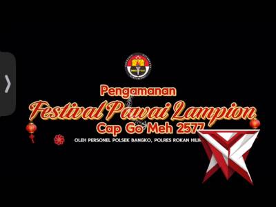 pengamanan pawai lampion cap go meh oleh polsek bangko