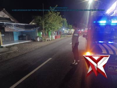 POLSEK KEDUNGADEM MELAKSANAKAN PATROLI MALAM