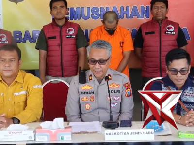 Press Release Pemusnahan Barang Bukti Narkotika Jenis Sabu