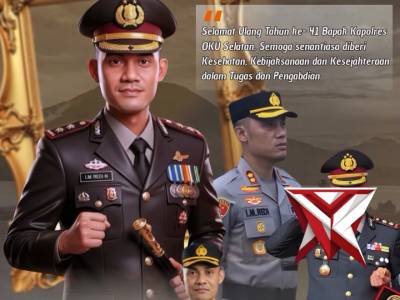 SELAMAT ULANG TAHUN KAPOLRES OKU SELATAN
AKBP I MADE REDI HARTANA, S.H., S.I.K., M.I.K