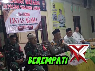 Do,a Lintas Agama menyambut malam penggantian Tahun Polsek Tanjung Lubuk - PoliceTube