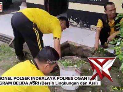 Personel Polsek Indralaya Polres Ogan Ilir melaksanakan kegiatan Program BELIDA ASRI - PoliceTube