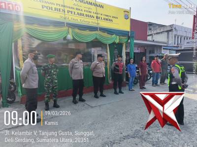 Polres Pelabuhan Belawan Laksanakan Pengamanan Dalam Rangka Mudik dan Hari Raya Idulfitri 1447 H