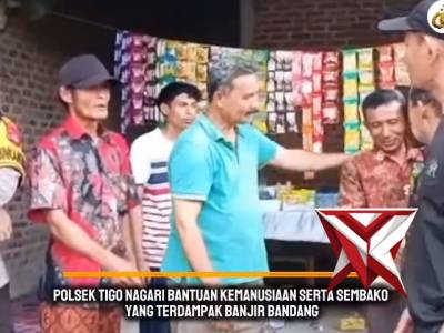 Bantuan Sosial Polsek Tigo Nagari kepada korban Banjir Bandang - PoliceTube