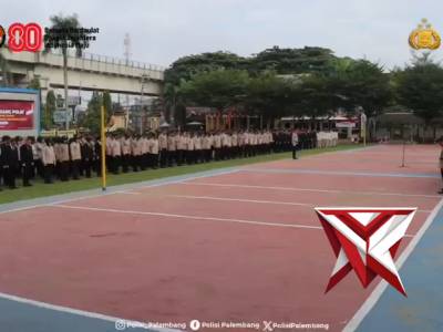Wakapolrestabes Palembang Pimpin Upacara Hari Juang Polri 2025