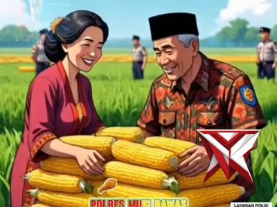 Polres musi rawas polsek purwodadi mengajak menanam jagung kepada masyarakat