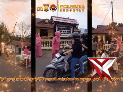 Personel Polsek Teluk Segara Polresta Bengkulu bersama Bhayangkari dan personel Polsubsektor Sungai