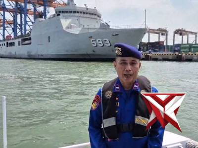 Ditpolairud Polda Jateng Melaksanakan Pengamanan Arus Balik Mudik Lebaran di Pelabuhan Tanjung Mas