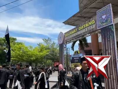 Polres Magetan Hadir Mengamankan Jalannya Doa Bersama HUT PSHT ke-103