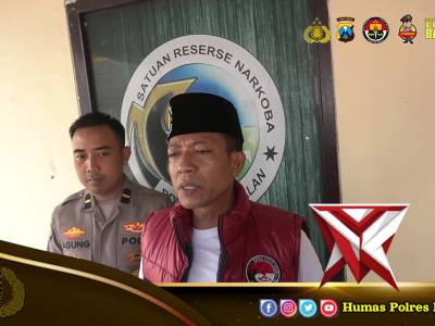 Penyampaian ungkap kasus penyalahgunaan narkoba TKP Desa Pamorah Kec. Tragah Kab. Bangkalan