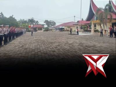 Apel Pagi Dipimpin Waka Polres, Personel Polres Sawahlunto Diingatkan Tingkatkan Patroli KRYD Pasca - PoliceTube