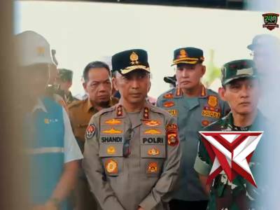 Kapolda Sumsel Melaksanakan Pengecekan Jalur Tol Kapal Betung