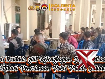 Proses pendaftaran anggota Polri masih berlangsung, namun untuk tahapan melengkapi persyaratan admin