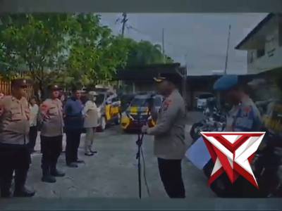 Apel Pagi di Pimpin oleh Kapolsek Candi Polresta Sidoarjo