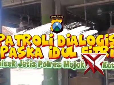Patroli dialogis paska idul Fitri Polsek Jetis Polres Mojokerto kota