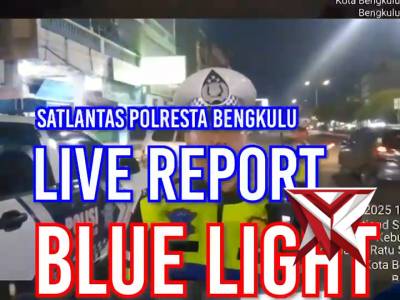 Sat Lantas Polresta Bengkulu Gelar Patroli Blue Light di Seputaran Jalan Suprapto