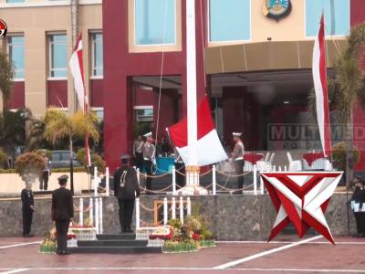 upacara memperingati Hari Kemerdekaan Republik Indonesia Ke-80 Tahun di Lapangan Mapolda Sulteng