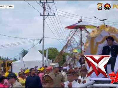 POLDA MALUKU UTARA MELAKSANAKAN PENGAMANAN KUNJUNGAN WAPRES DI PEMBUKAAN FESTIVAL BUDAYA