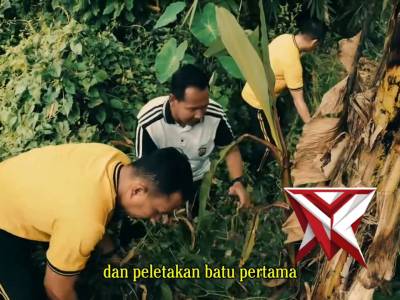 Polres Kotamobagu bangun jembatan untuk masyarakat